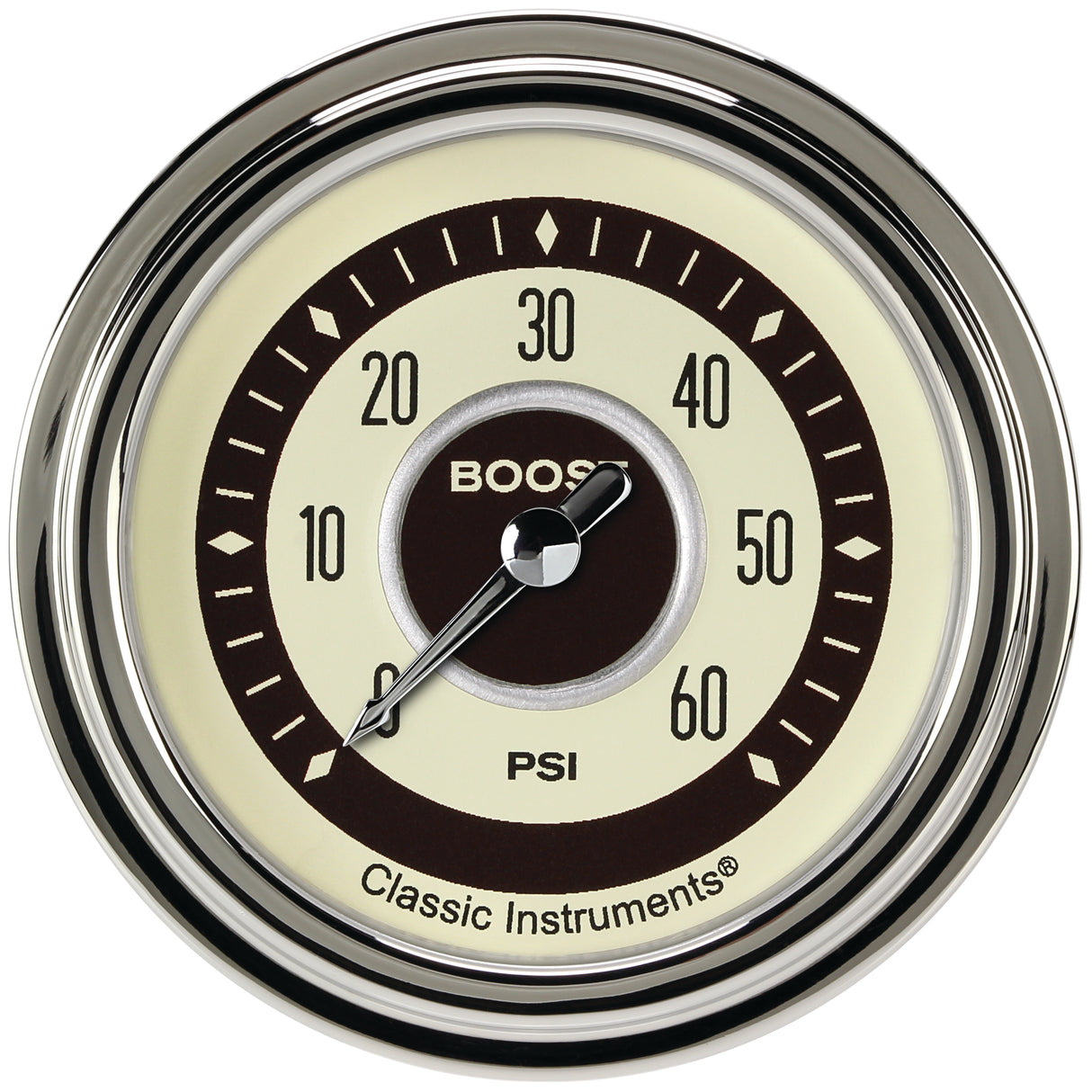 Classic Instruments Nostalgia VT 2-5/8" Boost Gauge (60 PSI) - NT343SLC