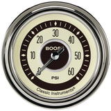 Classic Instruments Nostalgia VT 2-5/8" Boost Gauge (60 PSI) - NT343SLC