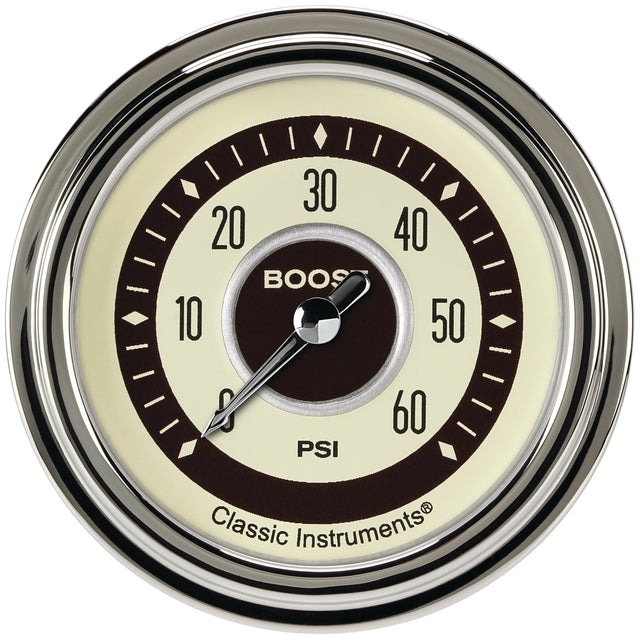 Classic Instruments Nostalgia VT 2-5/8" Boost Gauge (60 PSI) - NT343SLC