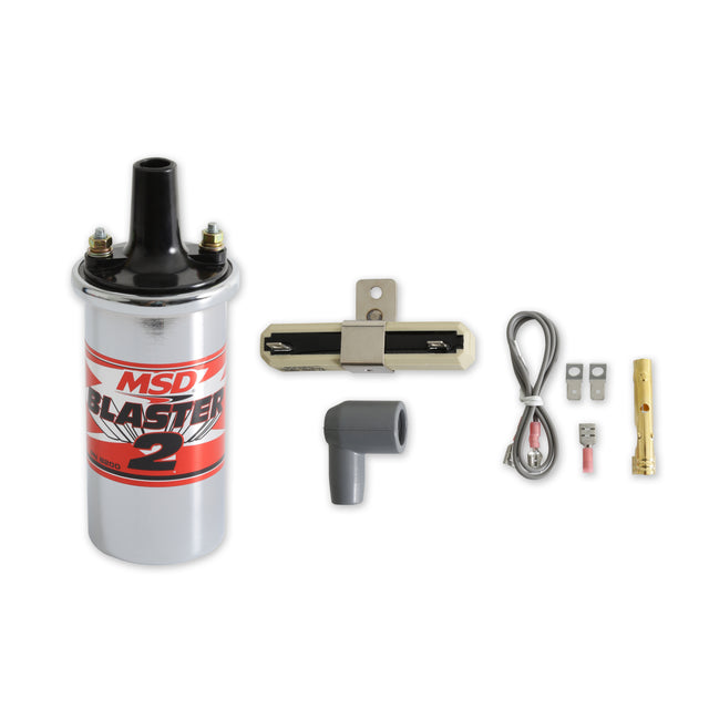 MSD Ignition Coil - Blaster 2 Series - Ballast Resistor - Chrome - 8200MSD