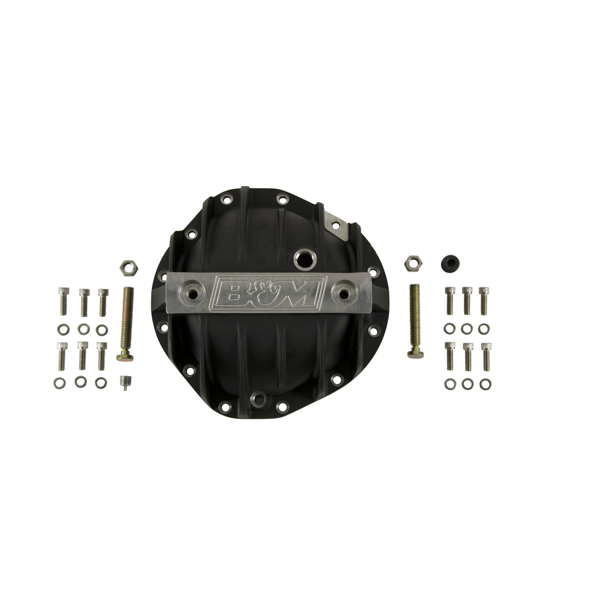 B&M Hi-Tek Aluminum Differential Cover for GM 8.875-inch 12-bolt Truck - Black - 71504