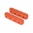 Holley 241-183 2-Piece Finned Valve Cover - Gen III/IV LS - Factory Orange Machined