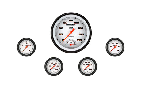 Classic Instruments Velocity White Five Gauge Set 165 - VS165WBLF
