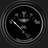 Classic Instruments Moal Bomber 2 5/8" Oil Pressure Gauge - MA281BLF