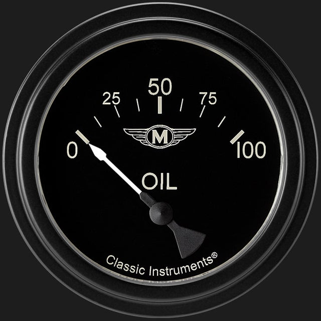 Classic Instruments Moal Bomber 2 5/8" Oil Pressure Gauge - MA281BLF