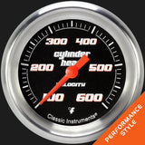 Classic Instruments Velocity Black 2 5/8" Cylinder Head Temp. Gauge - VS397BAPF