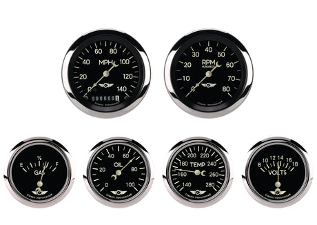 Classic Instruments Classic Series Six Gauge Set, 3 3/8" - CL901SRC