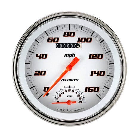 Classic Instruments VELOCITY WHITE 5IN SPEEDTACHULAR - VS50WSLF