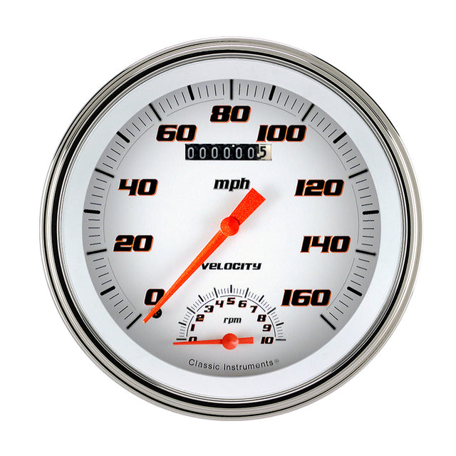 Classic Instruments VELOCITY WHITE 5IN SPEEDTACHULAR - VS50WSLF
