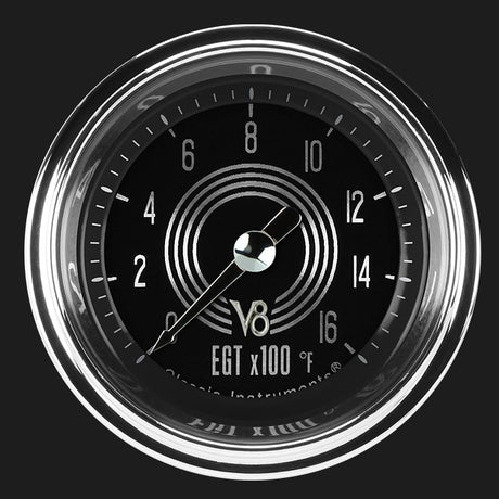 Classic Instruments V8 Speedster 2 1/8" Exhaust Gas Temp. Gauge - V8SR198SHC