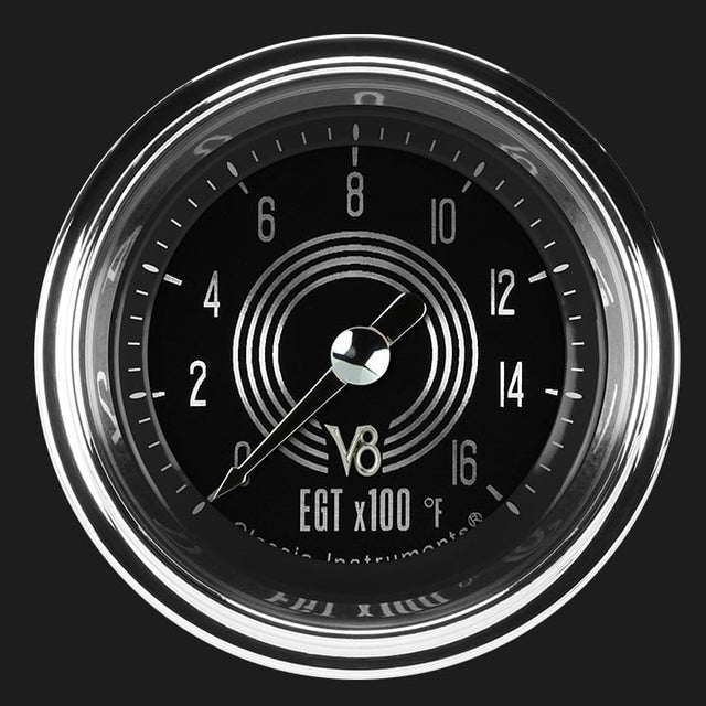 Classic Instruments V8 Speedster 2 1/8" Exhaust Gas Temp. Gauge - V8SR198SHC