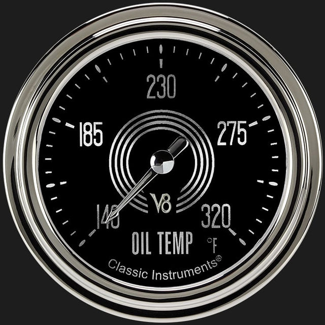 Classic Instruments V8 Speedster 2 5/8" Oil Temperature Gauge - V8SR328SLC