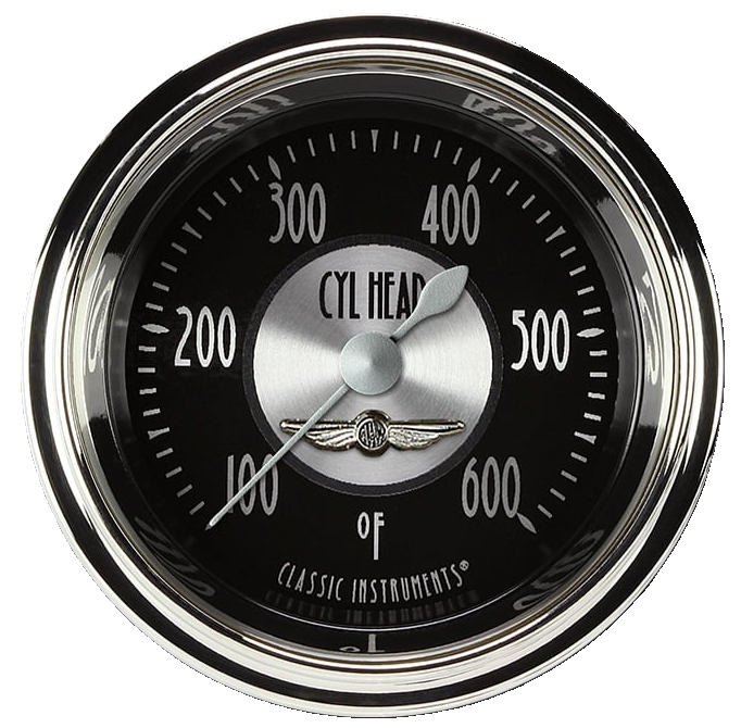 Classic Instruments All American Tradition 2 1/8" Cylinder Head Temp. Gauge - AT197SHC