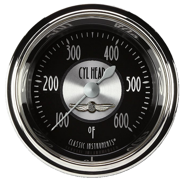 Classic Instruments All American Tradition 2 1/8" Cylinder Head Temp. Gauge - AT197SHC