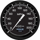 Classic Instruments AutoCross Gray 4 5/8" Speedometer with Information Screen - AX56DGBLF