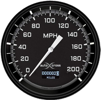 Classic Instruments AutoCross Gray 4-5/8" Speedometer Gauge w/ Info Screen - AX56DGBLF