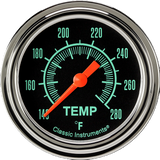 Classic Instruments G/Stock 2 5/8" Full Sweep Water Temperature Gauge - GS326SLF-12