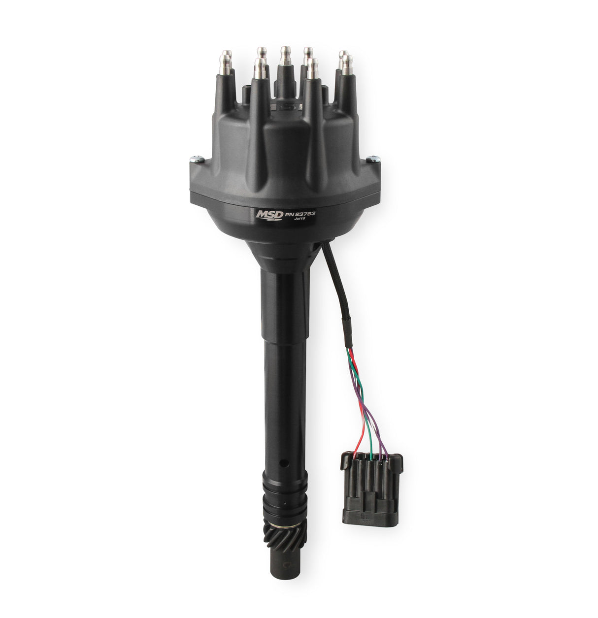 MSD Black, Chevy Tall Deck Dual Sync Distributor - 23763