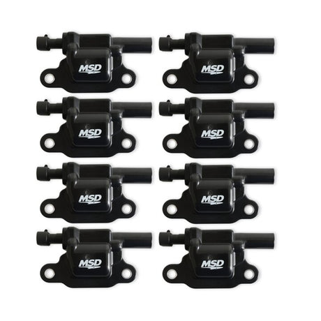 MSD Ignition Coil - Blaster Series - LS2/LS3/LS4/LS7/LS9 Engines -Black - 8-Pack - 826583