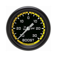 Classic Instruments Autocross Yellow 2-5/8" Boost/Vac Gauge - AX341YBPF