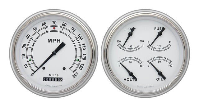 Classic Instruments Classic White 1951-52 Chevy Car Package LS Sending Unit - CH51CW52-LS