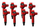 MSD Ignition Coil - Blaster Series - Toyota/Lexus V8 - 4.3L/4.7L - Red - 8-Pack - 82218