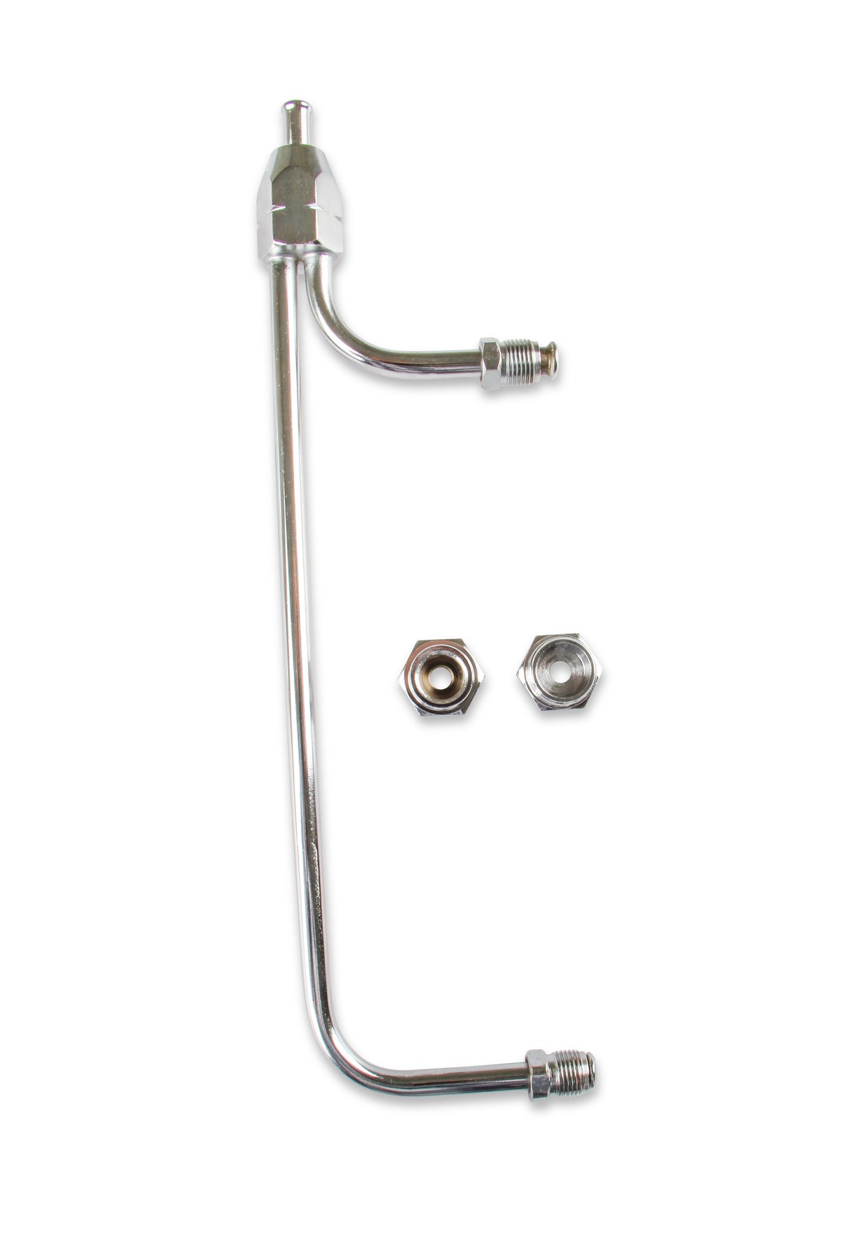 Mr Gasket Fuel Line - 3/8 Inch Dual Inlet - Chrome - 1552