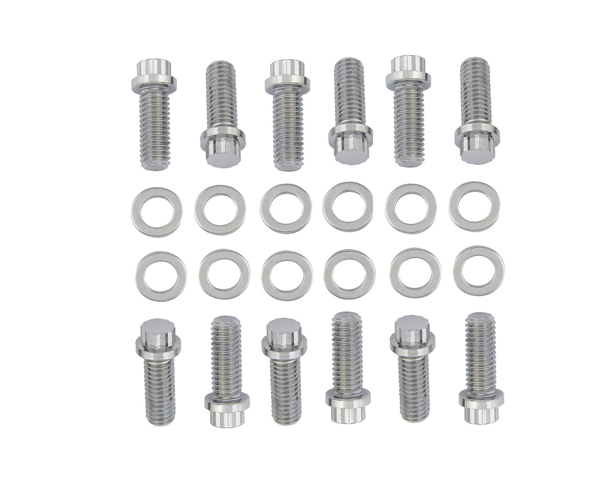 Mr Gasket Intake Manifold Bolt Set - Chrome - 12-Point - 5003
