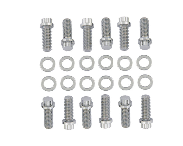 Mr Gasket Intake Manifold Bolt Set - Chrome - 12-Point - 5003