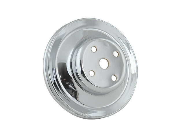 Mr Gasket Water Pump Pulley - Chrome - Double Groove - 4967