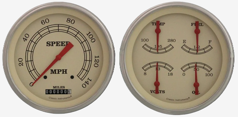 Classic Instruments Vintage 5" Speedo & 5" Quad - VT52GLC