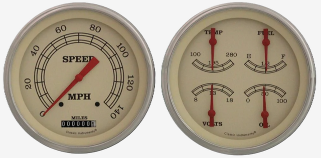 Classic Instruments Vintage 5" Speedo & 5" Quad - VT52GLC
