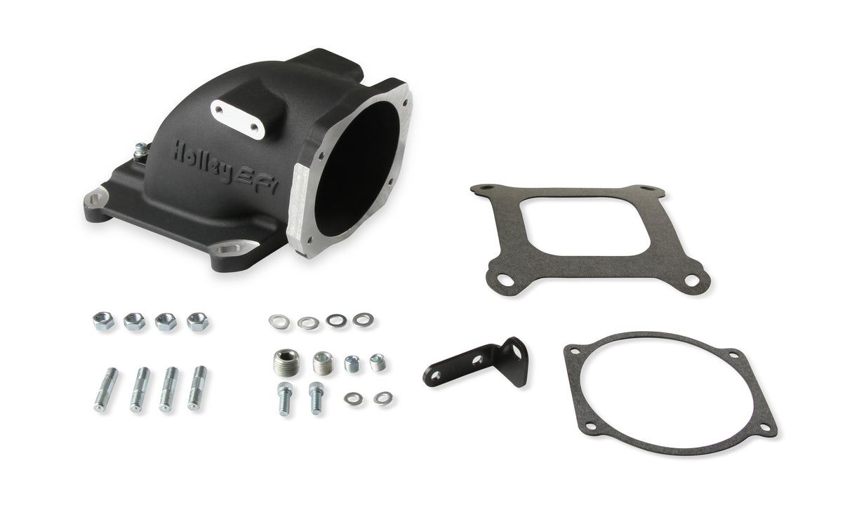Holley 300-240BK EFI Throttle Body Intake Elbow-Black Finish