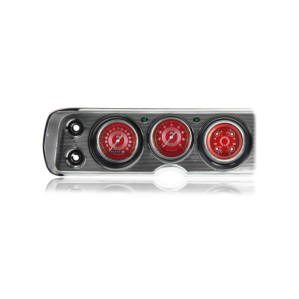 Classic Instruments V8 Red Steelie 1964-65 Chevelle Package LS Sending Unit - CV64V8RS-LS