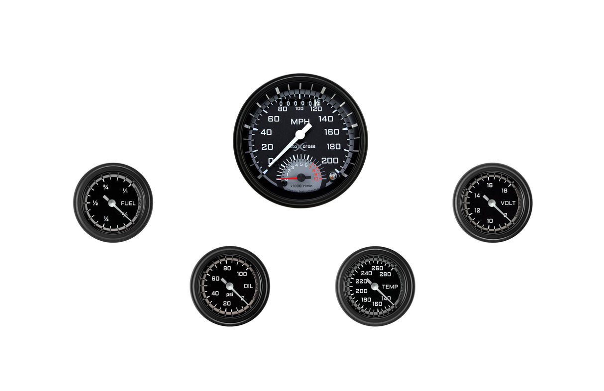 Classic Instruments AUTO CROSS GRY FS ULT & 4 2IN F/V/T/O-GM - AX135GBLF