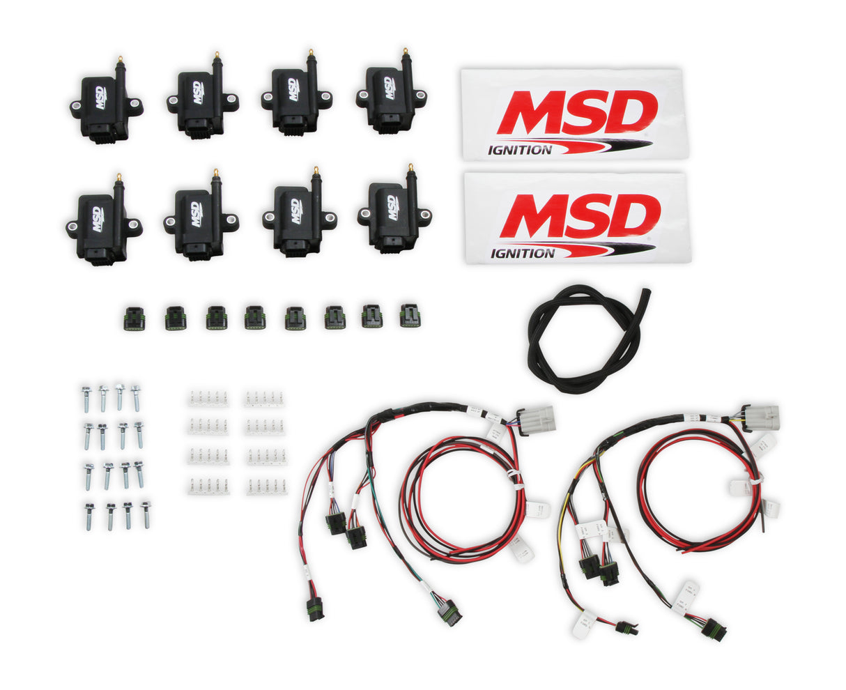MSD Ignition Coil - Smart - Big Wire Kit - Black - 82893-KIT