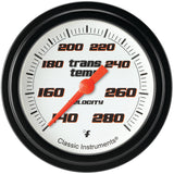Classic Instruments Velocity White 2-5/8" Transmission Temperature Gauge - VS327WBLF