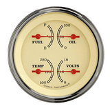 Classic Instruments Vintage 3" Quad Gauge (240-33 Ohm) - VT76GLF