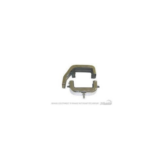 Scott Drake Bronco Stainless Steel Radiator Bracket Set 3 Row - C6TZ-8A193-3SK