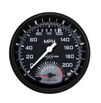 Classic Instruments AutoCross Gray 3-3/8" Ultimate Speedometer Gauge - AX20GBLF