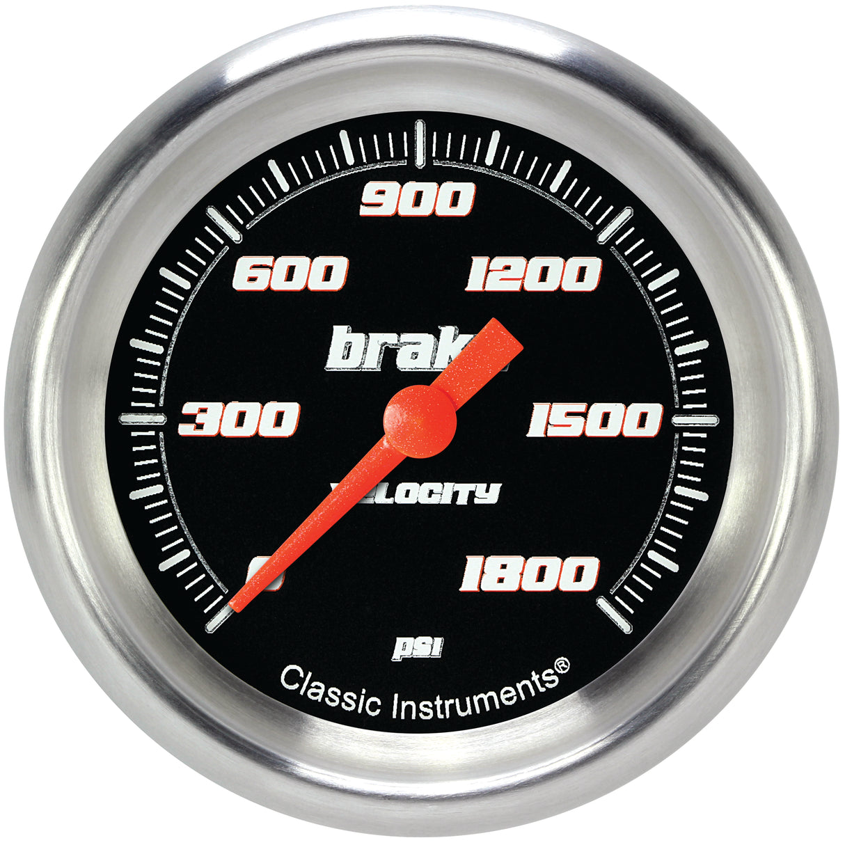 Classic Instruments Velocity Black 2-5/8" Brake Pressure Gauge - VS367BAPF