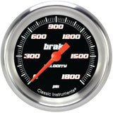 Classic Instruments Velocity Black 2-5/8" Brake Pressure Gauge - VS367BAPF