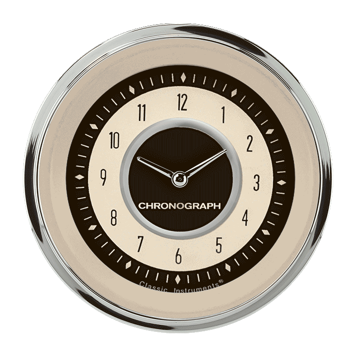 Classic Instruments NOSTALGIA VT 3IN CLOCK W RESET - NT93SLC