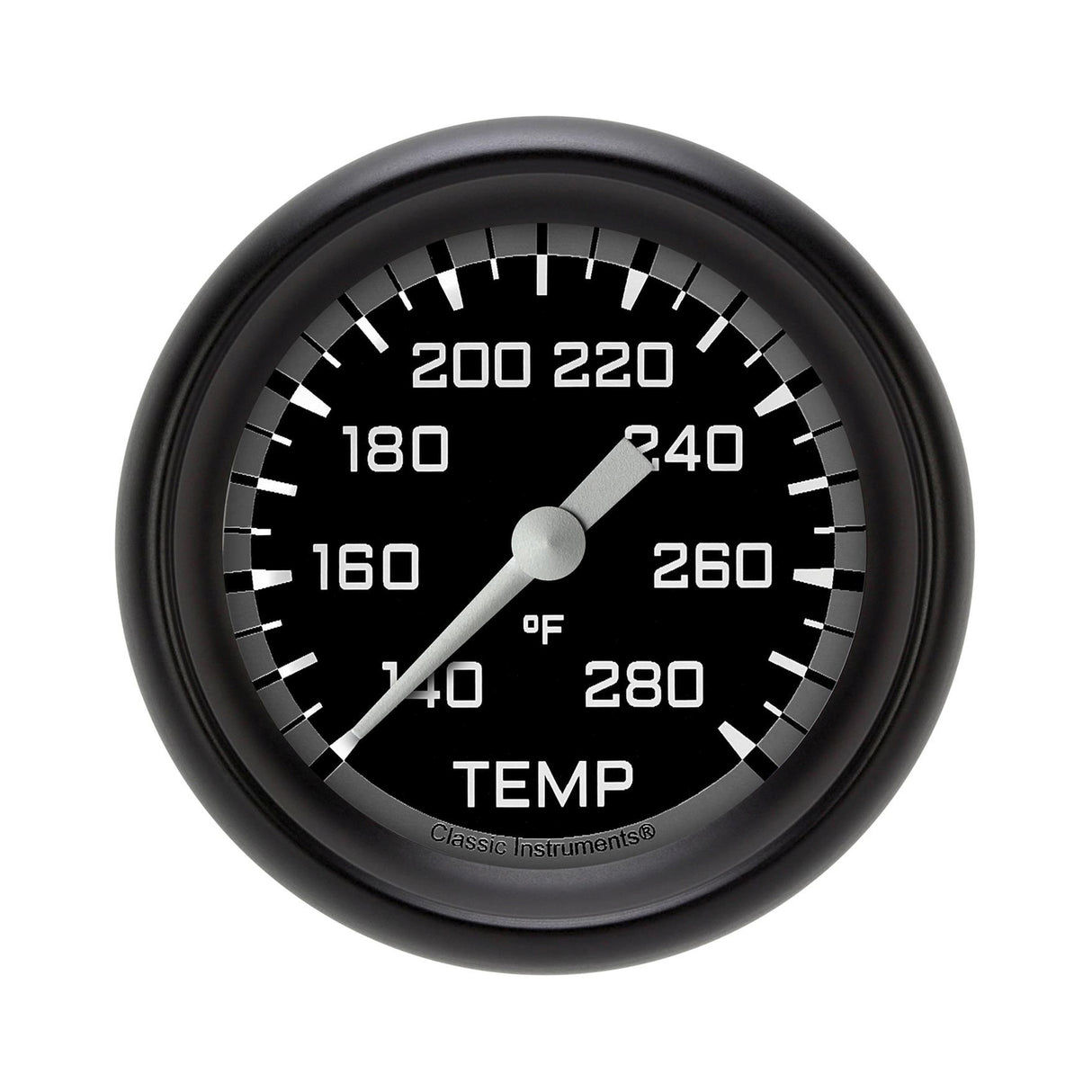 Classic Instruments AutoCross Gray 2 5/8" Full Sweep Water Temperature Gauge - AX326GBPF-02