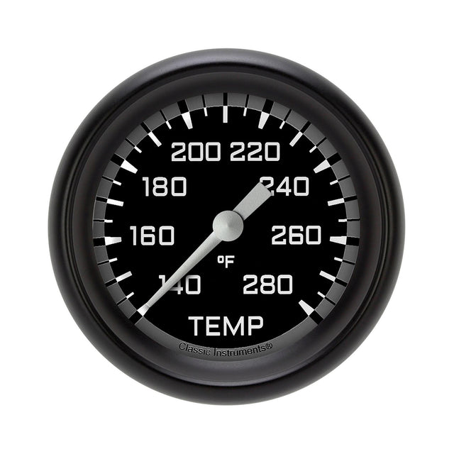 Classic Instruments AutoCross Gray 2 5/8" Full Sweep Water Temperature Gauge - AX326GBPF-02