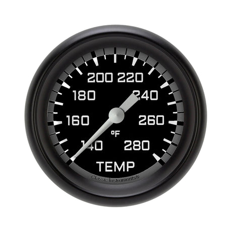 Classic Instruments AutoCross Gray 2 5/8" Full Sweep Water Temperature Gauge - AX326GBPF-12