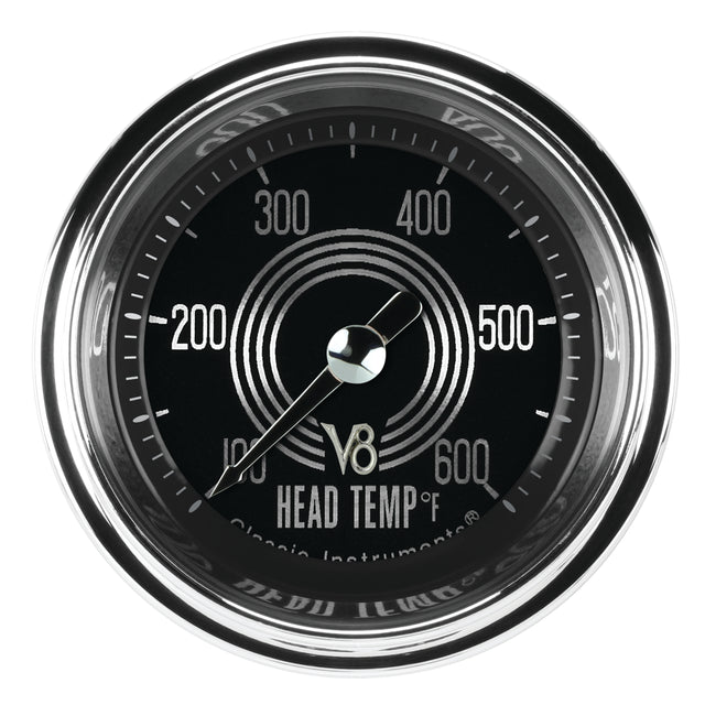 Classic Instruments V8 Speedster 2-1/8" Cylinder Head Temperature Gauge - V8SR197SLC