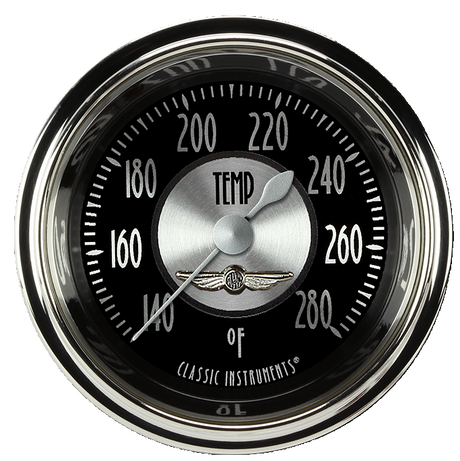 Classic Instruments All American Tradition 2 1/8" Full Sweep Water Temperature Gauge - AT126SHC-08