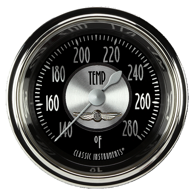 Classic Instruments All American Tradition 2 1/8" Full Sweep Water Temperature Gauge - AT126SHC-06