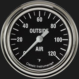 Classic Instruments Hot Rod 2 5/8" Outside Air Temp. Gauge - HR399SLF